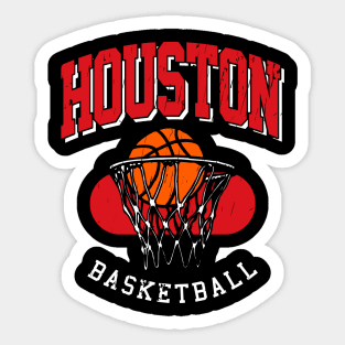 Vintage Houston Basketball 2 Sticker